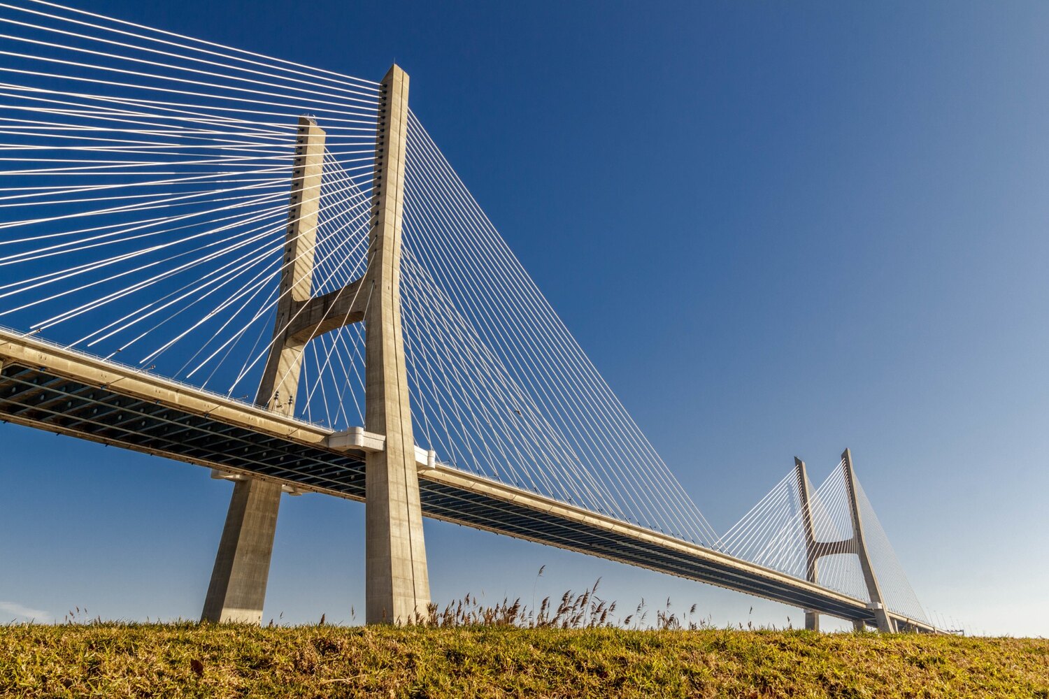 Cable-stayed concrete bridge
